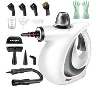 Steam Cleaner, Pulitore a Vapore, Pulitore a Vapore Portatile Pressurizzato, Pressione del Vapore 3,2 Bar con 12 Accessori per Uso Domestico para Suelos, Azulejos, Sofás (Gray)