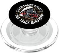 Steam Engine Society Train Lover One Track Mind Crew PopSockets PopGrip per MagSafe