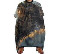 Steam Punk Train Unisex Mantella Taglio Capelli Traspirante Mantella Parrucchiere Regolabile Mantellina Parrucchiere Per Tagliare I Capelli Acconciatura Parrucchieri 168X140Cm