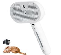 Steam Pup Brush, Roverrituals Steamup Brush, Steam-Powered Pet Grooming Brushs, 3-In-1 Detangling, Massage& Deshedding, Tool For Dogs And Cats (White)