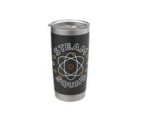 STEAM Squad Scienza Tecnologia Ingegneria Arte Matematica Atomo Bicchiere termico in acciaio inox doppia parete