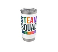 STEAM Squad Scienza Tecnologia Ingegneria Arte Matematica Squadre Bicchiere termico in acciaio inox doppia parete