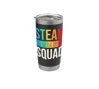 STEAM Squad Scienza Tecnologia Ingegneria Arte Matematica Team Bicchiere termico in acciaio inox doppia parete