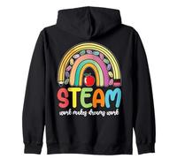 Steam Teacher Arcobaleno Sogni Lavoro Felpa con Cappuccio