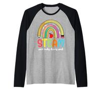 Steam Teacher Arcobaleno Sogni Lavoro Maglia con Maniche Raglan