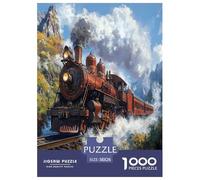 Steam Train 1000 Pezzi Puzzle Adulti - Team, Pazienza, Regalo Per Famiglie 38x26cm/1000pcs