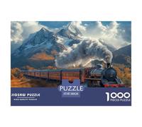 Steam Train 1000 Piece Jigsaw Puzzle For Adults Challenging Game Stress Relief Puzzle Exercise The Memory of The Brain for Adults And Kids, Age 12 Years Up 38x26cm/1000pcs
