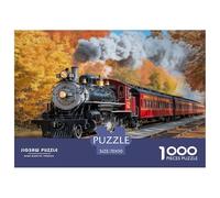 Steam Train 1000 Pieces Jigsaw Puzzles For Adults Educational Games Stress Relieving Entertainment Cultivate The Spirit of Teamwork for Adults And Kids, Age 12 Years Up 70x50cm/1000pcs