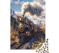 Steam Train Puzzle Da 1000 Pezzi, Architettura Olistica, Esperienza Catartica, Decorazione Parlante 1000pcs (75x50cm)