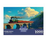 Steam Train Puzzle Intrattenimento Creativo 1000 Pezzi Giochi Dream Journey Puzzle Relax Decorazione Perfetta Sfide Divertenti Per Uomini E Donne 38x26cm/1000pcs