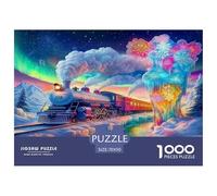 Steam Train Puzzle Intrattenimento Creativo 1000 Pezzi Giochi Dream Journey Puzzle Relax Decorazione Perfetta Sfide Divertenti Per Uomini E Donne 70x50cm/1000pcs