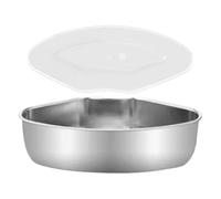 Steam Tray- Vaso per vapore Grid Tray | Inserto per pentole Food Holder, 52 g in acciaio inox Fan-Shaped Steaming Grid, Rice Steaming Tool with Lid, inserto in barattolo Food Holder, Steamer Cookers