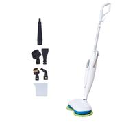 STEAM TWISTER/STEAM SPINNER - TELESHOPPING - VENTEO - Scopa vapore automatica - Doppia testa rotante - Vapore fino a 120°C - Disco in microfibra lavabile - 8 accessori