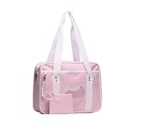 STEAMEDBUN Kawaii Ita Bag Borsa da scuola giapponese Carino Tote Bag Grande Spalla Anime Cuore Borsa, Rosa, 14.8x4.8x11 inch (LxWxH), Durevole