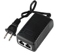 STEAMEMO Adattatore iniettore PoE Gigabit da 52 V, 15 W, 10/100/1000 Mbps, conforme IEEE 802.3af, Plug & Play, adattatore PoE Gigabit per telecamere IP e telefoni VoIP, distanza di rete fino a 100 m