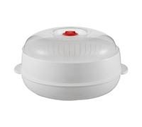 Steamer A Microonde - Cestino Fumante Con Coperchio | Steamer A Microonde Addensato Per Cucina | Sala Da Pranzo, Ristorante, Verdura, Noodle, Riso, Uova, Gnocchi | 24.5x24.5x12.5cm/9.65x9.65x4.92 Poll