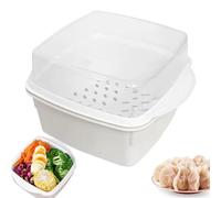 Steamer a microonde - Contenitore alimentare PP con supporto per la temperatura estrema - pentole a microonde versatili da 16,5 cm | Steamatore di cucina vegetariano per verdure, pasto di preparazione