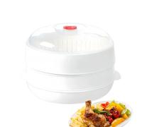 Steamer a microonde - strato a doppia spesa, piroscafo vegetale a microonde | Ciotola di riscaldamento resistente al calore con coperchio | Micro-onde forno Stea-Mer per casa Apartment Hotel Restauran