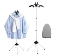 Steamer Hanger Stand - Alluminio lega & ABS, 160 x 43 cm Foldable Upright Rack regolabile in altezza | sicuro abbigliamento Steaming With Included Ironing Glove For Pants, Shirts,