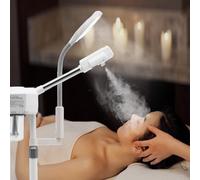 Steamer per il viso verticale, 2 in 1, con illuminazione a LED, 5 x ingrandimento, per saloni, bagni, 800 W