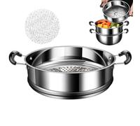 Steamer Pot Cooking, Steamer Basket, 7.87 in and 9.45 Inches Stainless Steel Pot, Multi-Layer Steam Drawer Cookware for Soup Desserts Seafood Eggs Buns, Home Kitchen Use