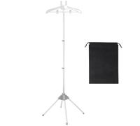 Steamer Stand, Garment Hanger Rack, 62,99 x 22,44 x 18,11 pollici, Foldable Clothes Holder with Adjustable Height, Compact Ironing Frame for Dorm Apartment Travel Hotel Home RV Wardrobe