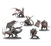 Steamforged Giochi Dark Souls The Roleplaying Game Miniature Bundle: Kalameet L'ultimo drago, Titanite & Pietra e Danzatore della Valle Boreale & Smough (3 Articoli)