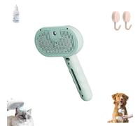 Steamglide Pet Grooming Comb, Pawzium Pets-pet steam brush for dog&cat 4-in-1 spray hair removal comb, self cleaning massage cat brush, Gentle on Pet Skin,Removes Loose Hair (Green)