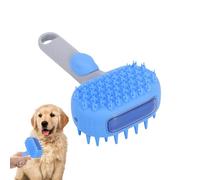 Steaming Cat Brush, Steaming Dog Grooming Tool, 7.48-Inch Compact Double-Sided Silicone, Comfort Pet Bath Massager for Shedding Season and Gentle, Pets, Blue, Purple