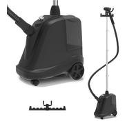 SteamOne Ferro da Stiro Verticale Vapore Nero 2000W - Caldaia 3,5L Pro | Ferro da Stiro Verticale Professionale, 2000W, Caldaia 3,5L, 90min Autonomia, 4 Ruote, Gruccia per 10 Capi, T2000B