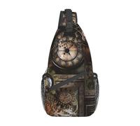 Steampunk 01 Borsa a tracolla Steampunk Zaino a tracolla retrò Zaino casual Zaino da trekking Borsa zaino per orologi