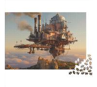 Steampunk 1000 Jigsaw Puzzle Puzzle Giochi Rilassamento E Intelligence Steam Castle Puzzle Arte Educativo Idea Regalo Riduzione Dello Stress Multicolore 1000pcs (75x50cm)