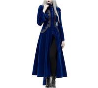 Steampunk, abito da donna gotico, jacquard, rinascimentale, maxi abito vittoriano, con corsetto, cintura medievale, abito da festa, allacciatura, Halloween, abito da strega, carnevale, vampiro