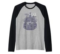 Steampunk Aesthetic Macabra Encyclopedia Maya Statue Maglia con Maniche Raglan