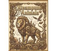 Steampunk Animals: Simple Retro-Futuristic Designs for Adults and Seniors; Large Print Mechanical Creatures for Relaxation and Stress Relief
