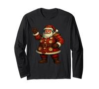 Steampunk Babbo Natale Fantasy Design Maglia a Manica