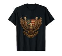 Steampunk Bandiera USA Design Vintage - Patriottica 4 luglio Maglietta