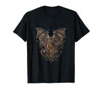 Steampunk Bat Clockwork Vintage Gotico Halloween Arte in Maglietta