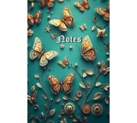 Steampunk Butterflies and Vines Notebook / 6"x9" Lined Journal / Vintage Butterfly Floral Writing Book