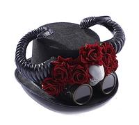 Steampunk Cappello A Cilindro Con Occhiali Steampunk Bombetta Cappello Gay Cappello Costume Accessorio Carnevale Nightclub Cappelli di Halloween Per Gli Uomini