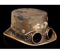 Steampunk Cappello Con Occhiali - Whitby Escursionisti - Gotico Carnevale Deco