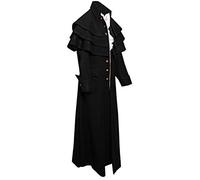 Steampunk Cappotto da uomo, Dracula Giacche Frack Medievale Palazzo Vittoriano Vintage Steam Punk Trench Horror Giacca Gothic Costume Diavolo Abbigliamento Costume Joker Costumi Carnevale