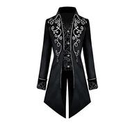 Steampunk Cappotto da uomo gotico frack giacca medievale abbigliamento vintage palazzo rinascimentale vittoriano lungo camminare uniforme per Halloween costume vampiro cosplay carnevale festa