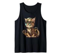 Steampunk Cat Kitten Kitty Steam Punk Canotta