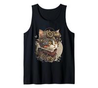 Steampunk Cat Kitty Gattino Steam Punk Canotta