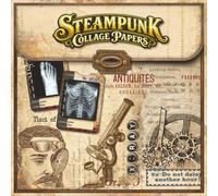 Steampunk Collage Papers: Victorian Scrapbook Paper Pad | 24 Double-Sided Sheets (48 Pages) | 8.5" x 8.5" Vintage Ephemera Backgrounds for Junk Journals, Card Making & Mixed Media