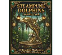 STEAMPUNK DOLPHINS Coloring Book: 50 Mechanical Dolphin Designs for Adults