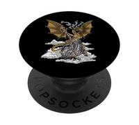 Steampunk Drago Ingranaggi Meccanici Industriale Fantasia PopSockets PopGrip Adesivo