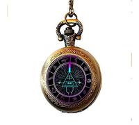 Steampunk Drama Gravity Falls Mysteries Bill Cipher Wheel orologio da tasca collana