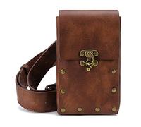 Steampunk Escursionismo Marsupio Donna Multifunzione Messenger Uomini Borse da Cintura Sacchetto di Pelle All'aperto Marsupio, BN, Bellezza di massa